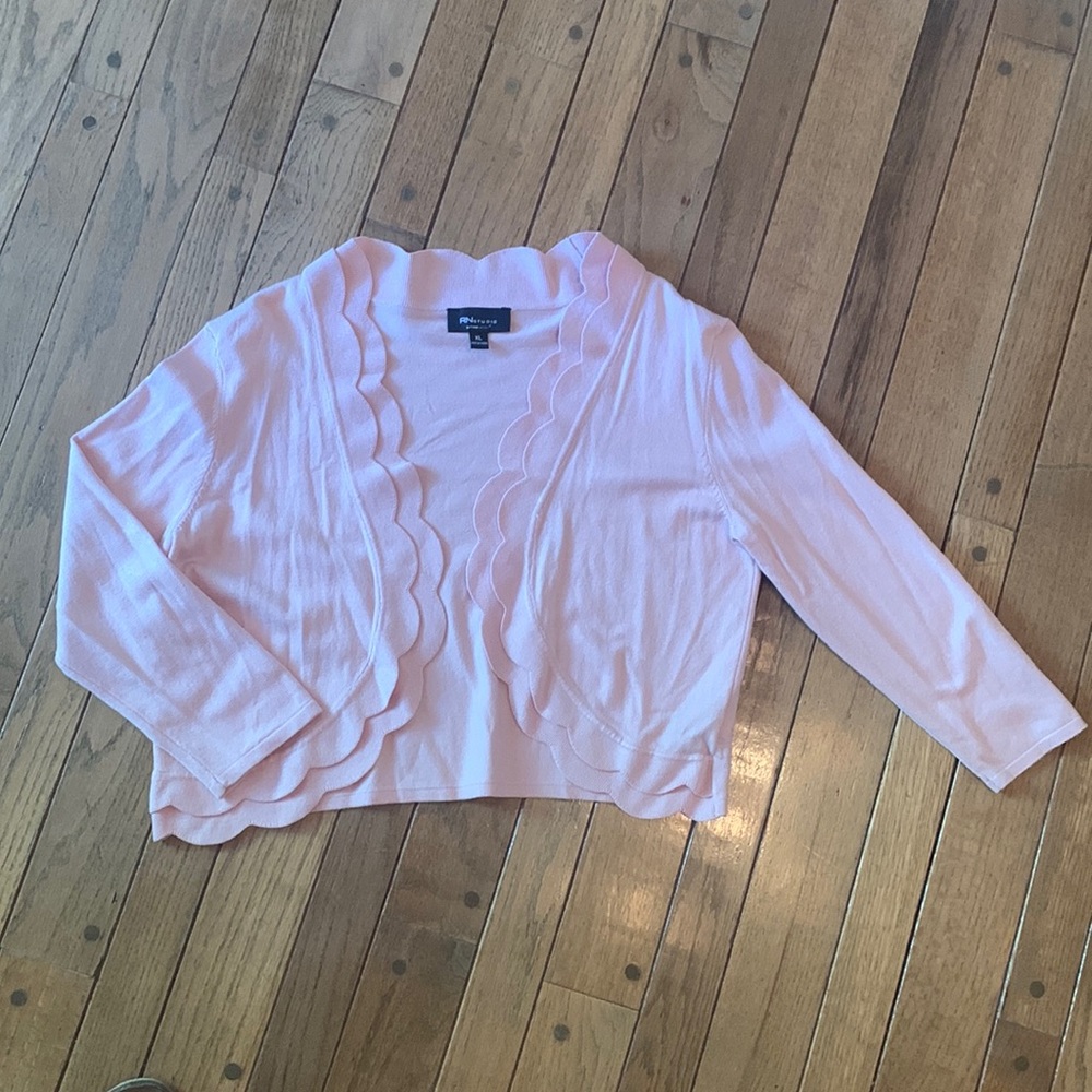 RN STUDIO brand sweater shrug. Size XL. Blush pink color.